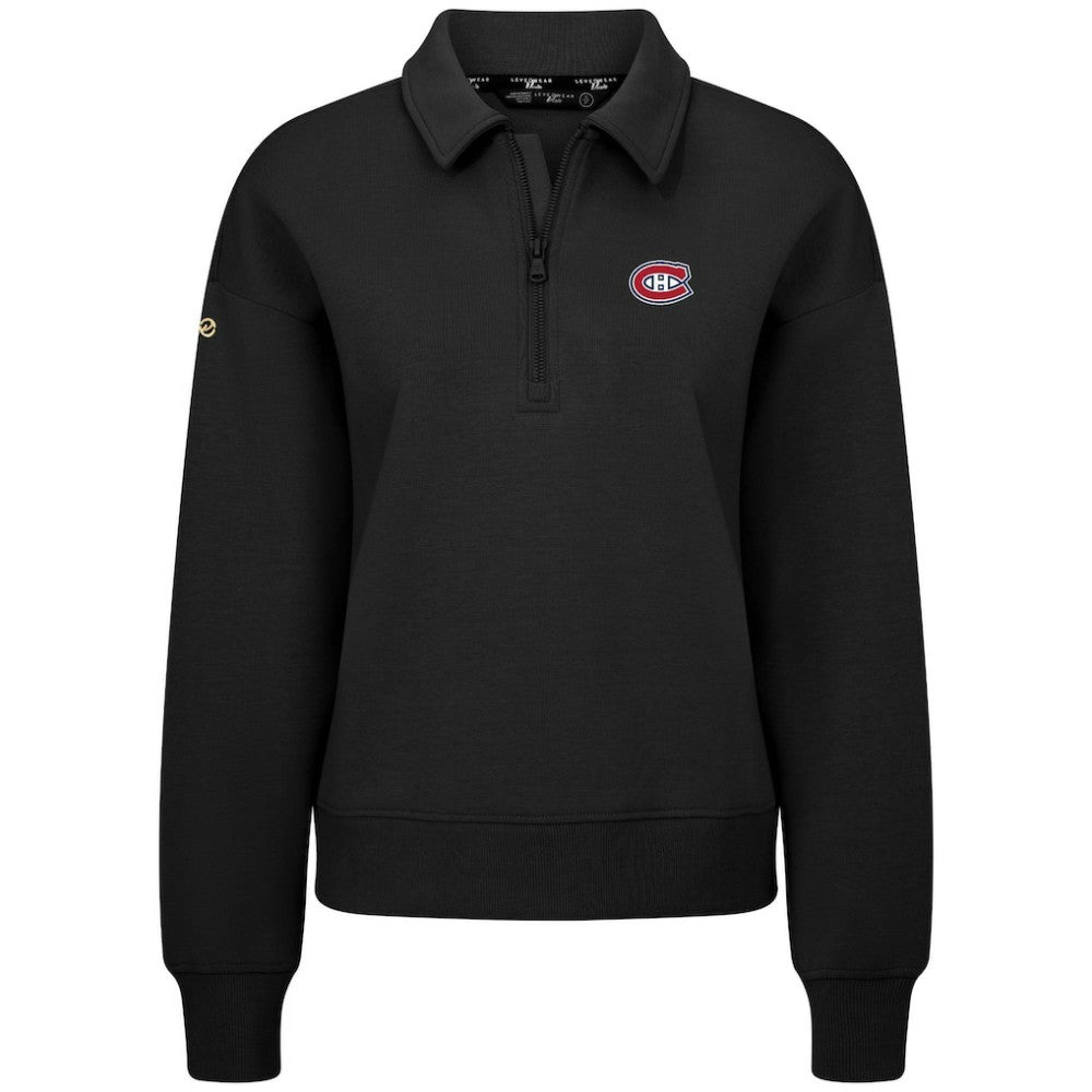 Montreal Canadiens Levelwear Women's Canmore Quarter-Zip Pullover On Sale