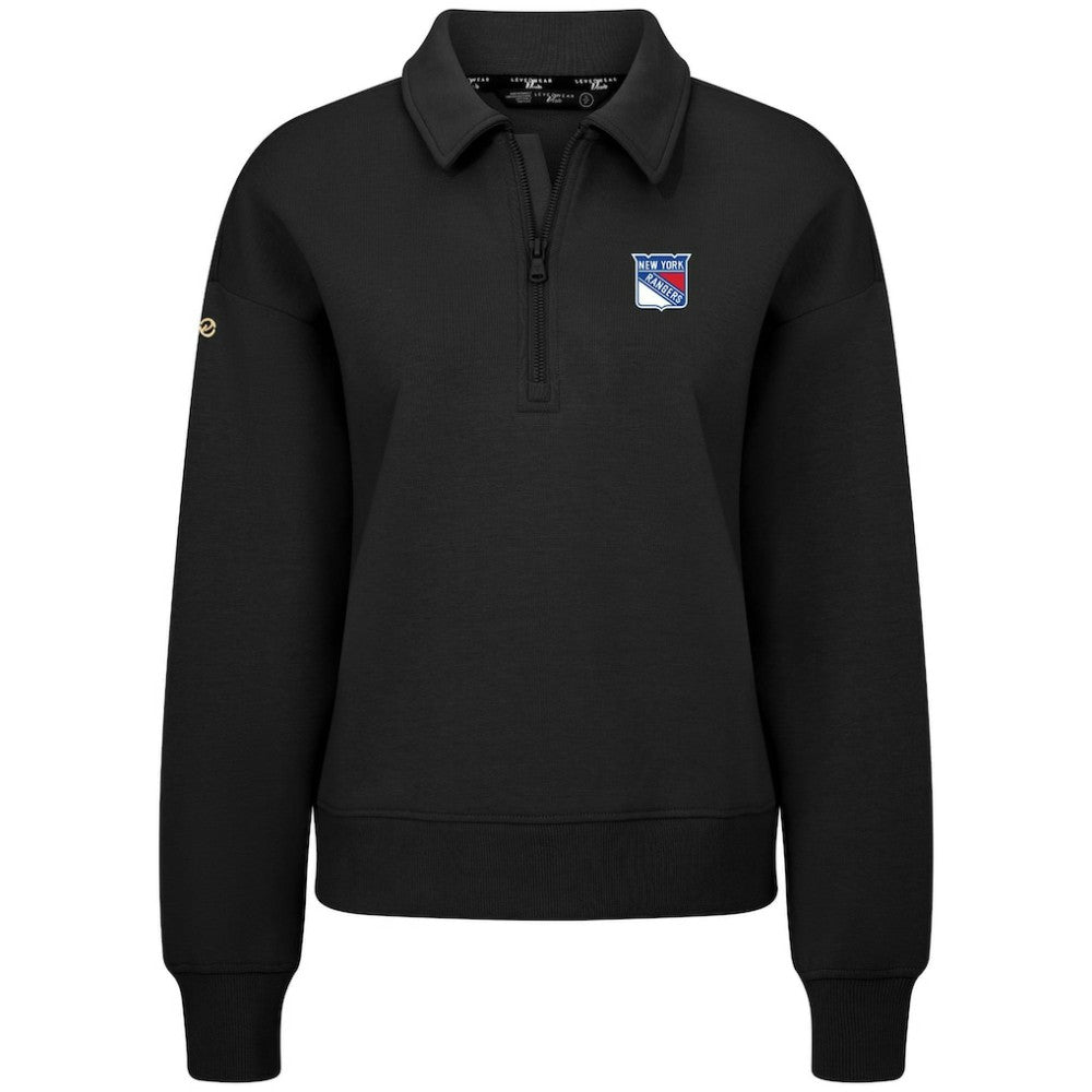 New York Rangers Levelwear Women's Canmore Quarter-Zip Pullover Discount