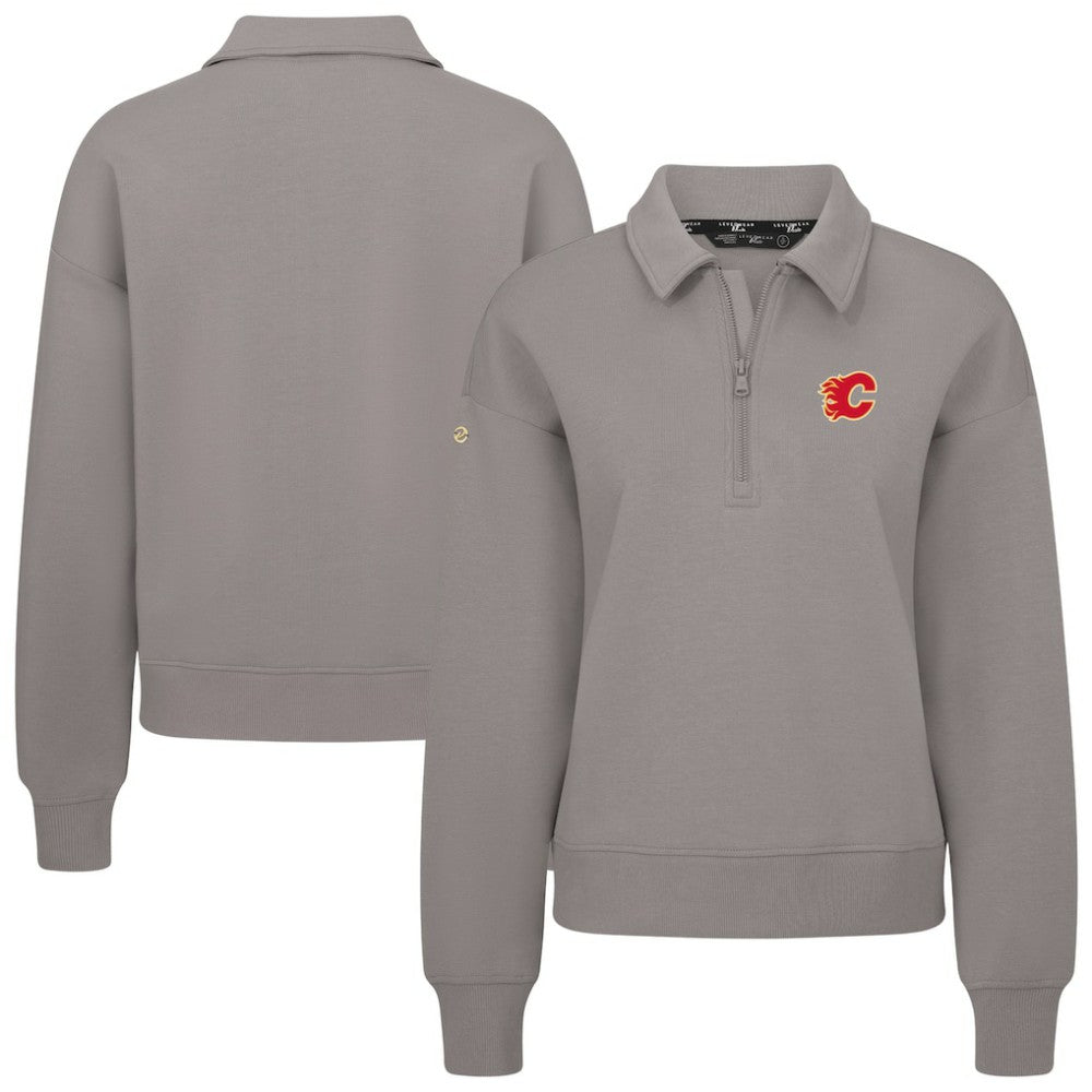 Calgary Flames Levelwear Women's Canmore Quarter-Zip Pullover On Sale