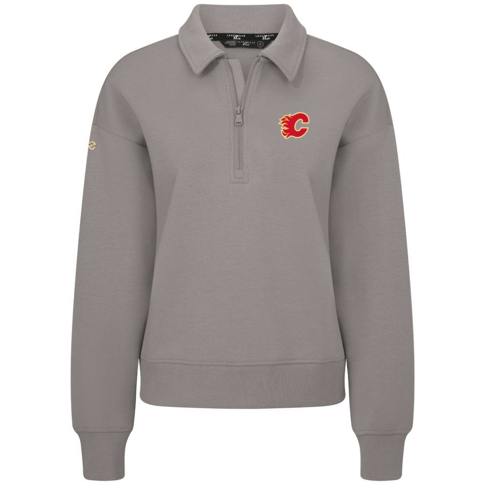 Calgary Flames Levelwear Women's Canmore Quarter-Zip Pullover On Sale