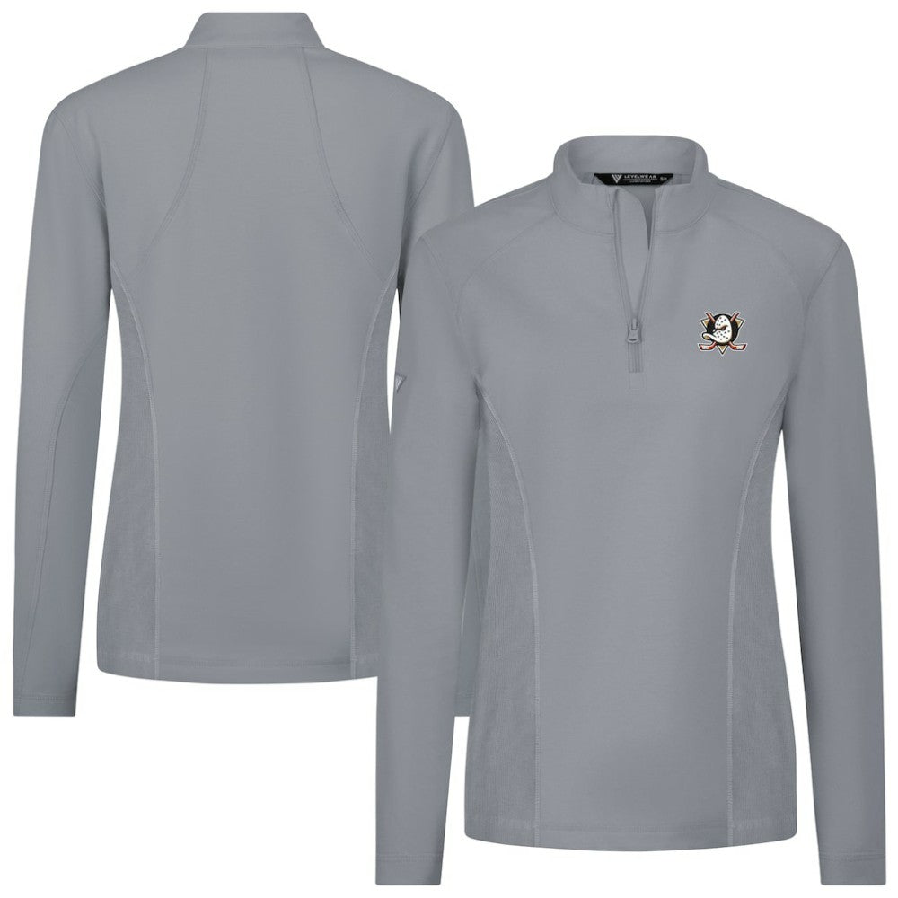Anaheim Ducks Levelwear Women's Upright Quarter-Zip Pullover Discount