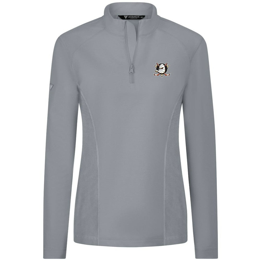 Anaheim Ducks Levelwear Women's Upright Quarter-Zip Pullover Discount