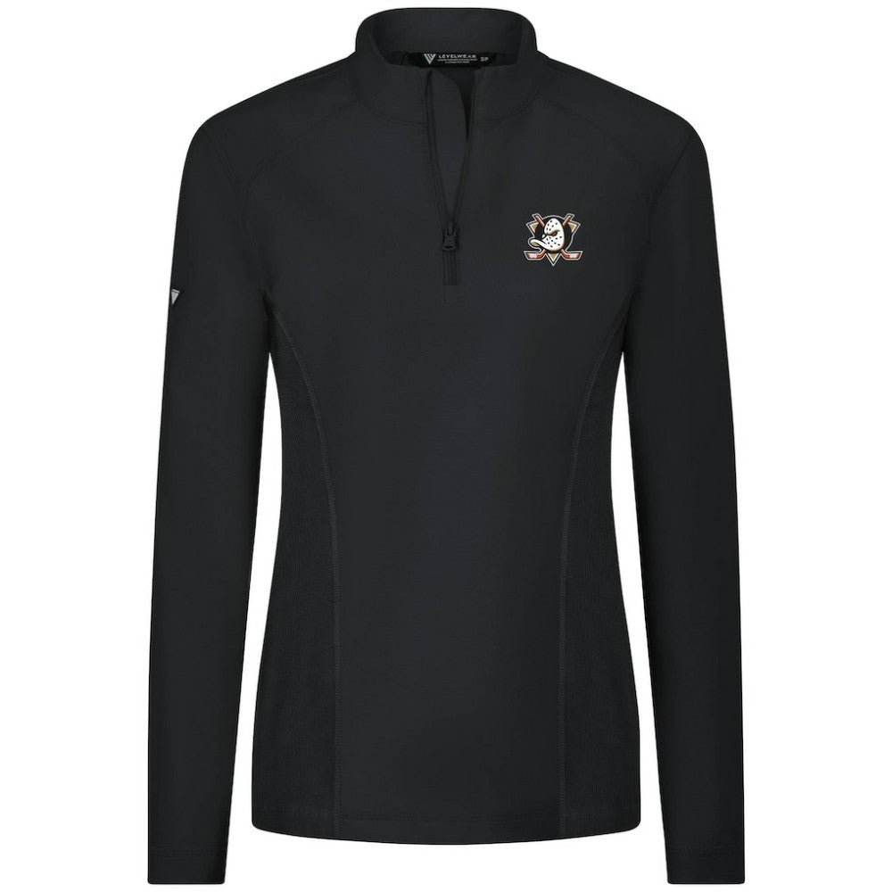 Anaheim Ducks Levelwear Women's Upright Quarter-Zip Pullover On Sale