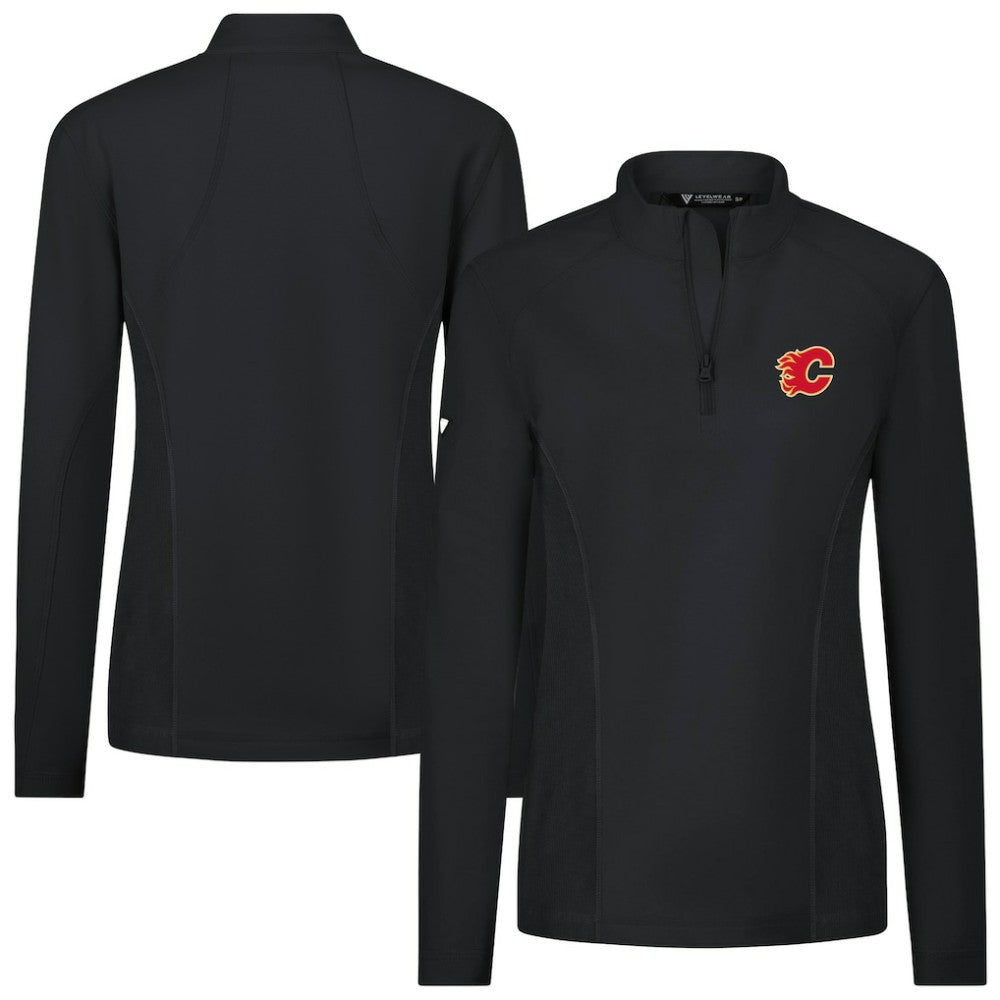 Calgary Flames Levelwear Women's Upright Quarter-Zip Pullover For Sale