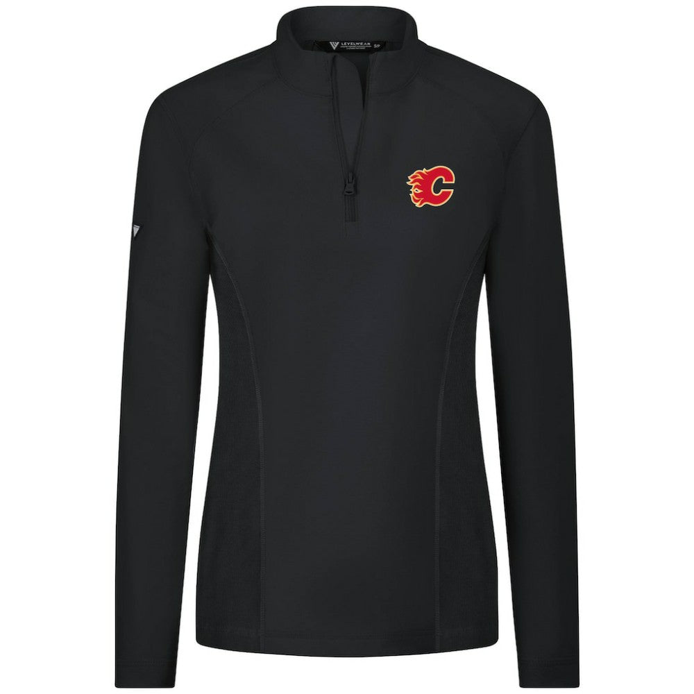 Calgary Flames Levelwear Women's Upright Quarter-Zip Pullover For Sale