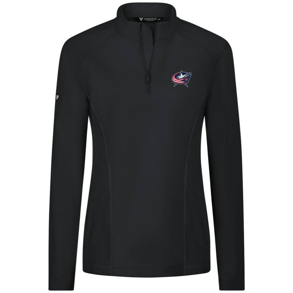 Columbus Blue Jackets Levelwear Women's Upright Quarter-Zip Pullover On Sale