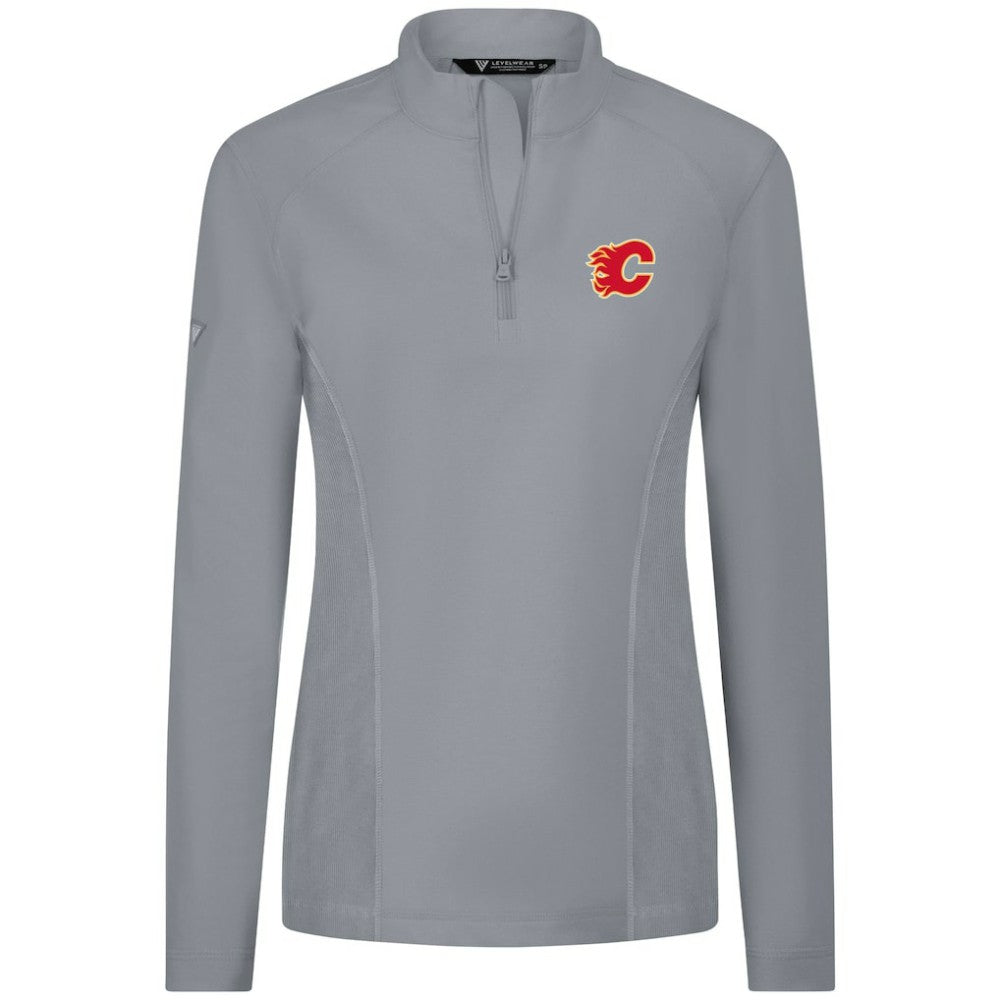 Calgary Flames Levelwear Women's Upright Quarter-Zip Pullover Discount
