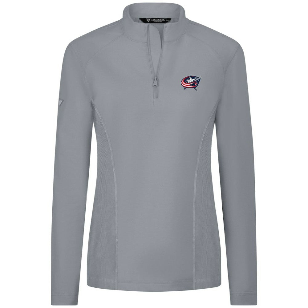 Columbus Blue Jackets Levelwear Women's Upright Quarter-Zip Pullover Discount