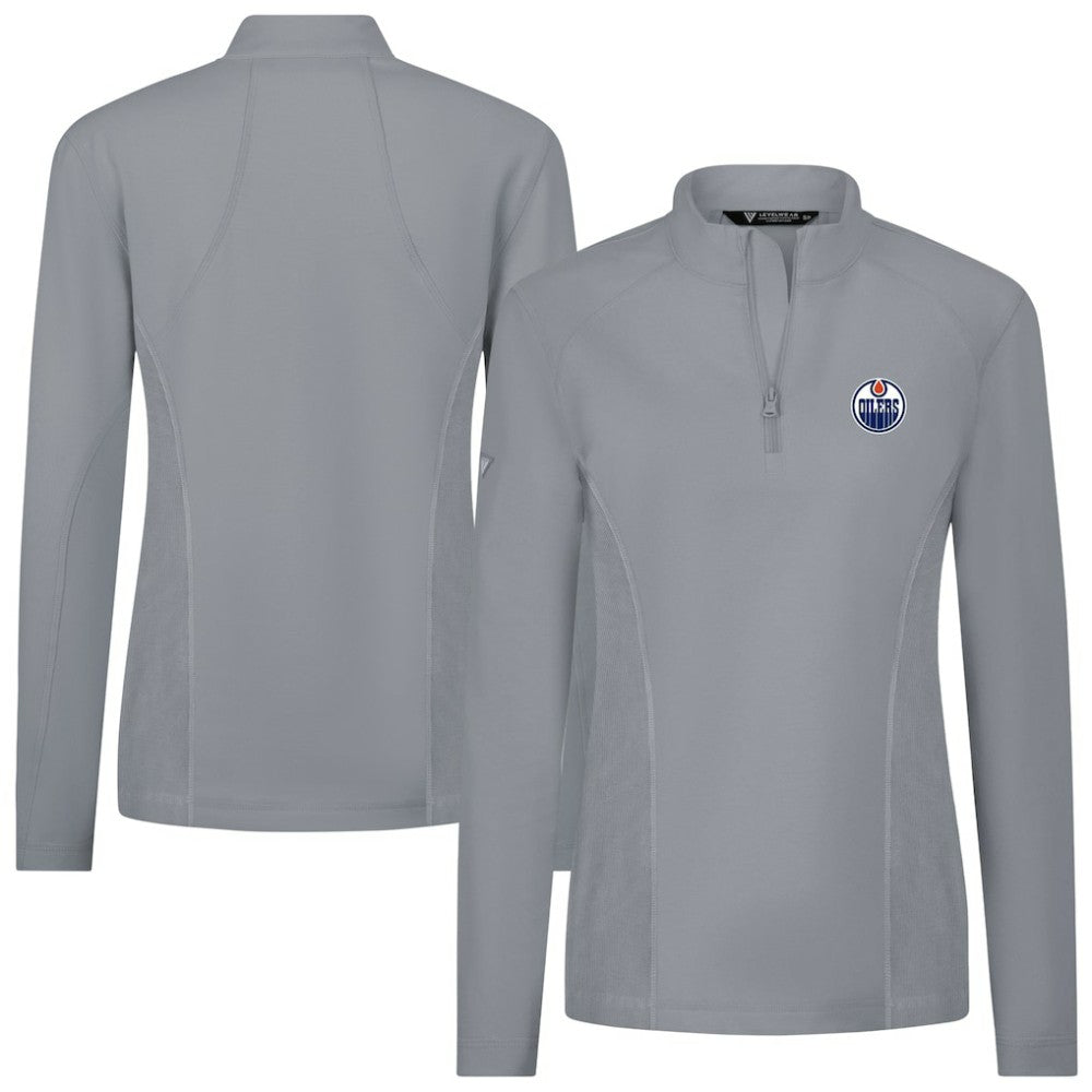 Edmonton Oilers Levelwear Women's Upright Quarter-Zip Pullover Sale