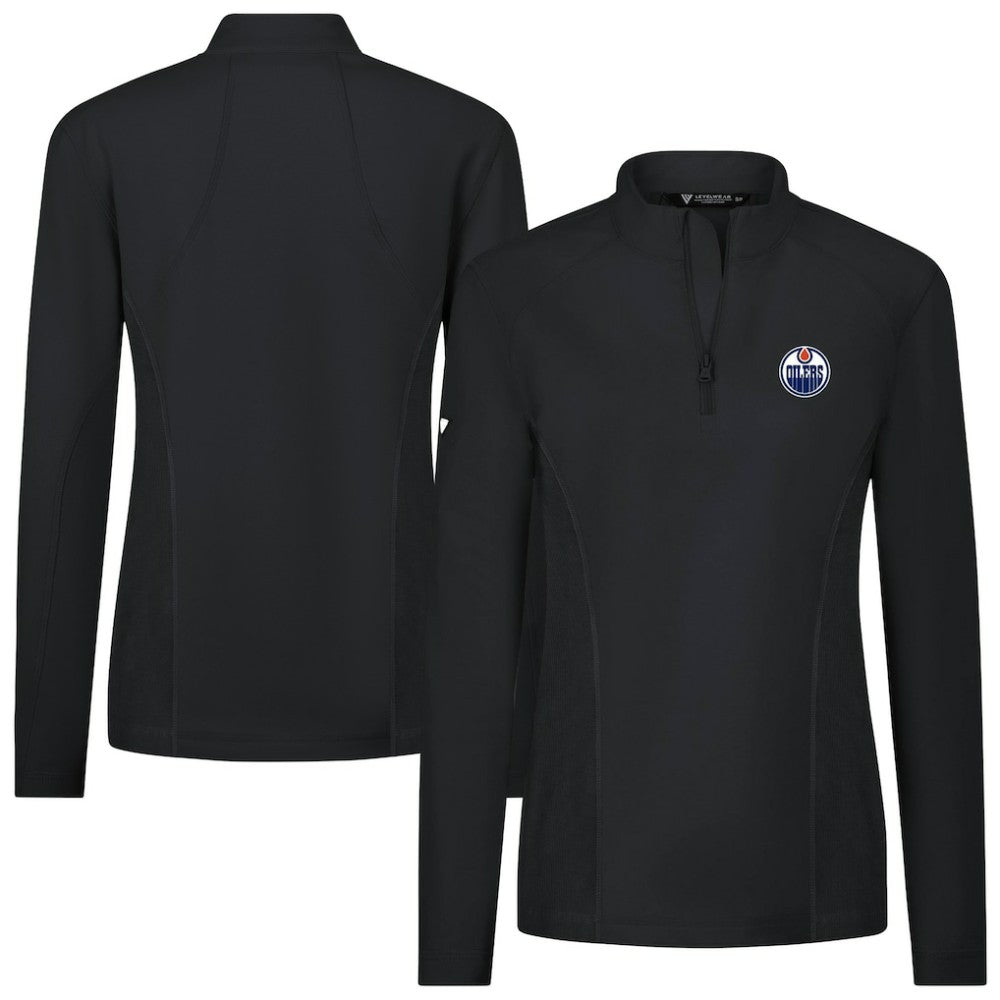 Edmonton Oilers Levelwear Women's Upright Quarter-Zip Pullover On Sale
