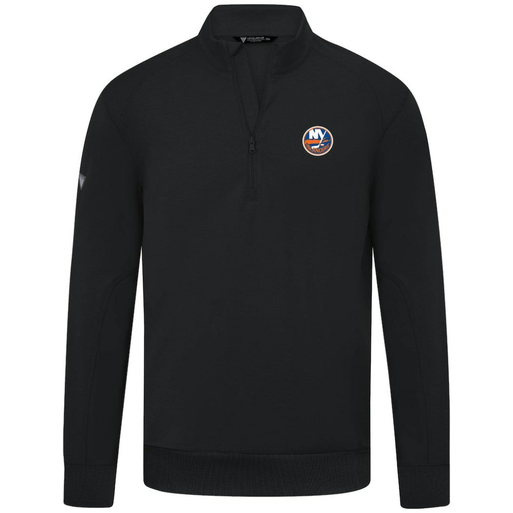 New York Islanders Levelwear Upright Tri-Blend Quarter-Zip Pullover Outlet