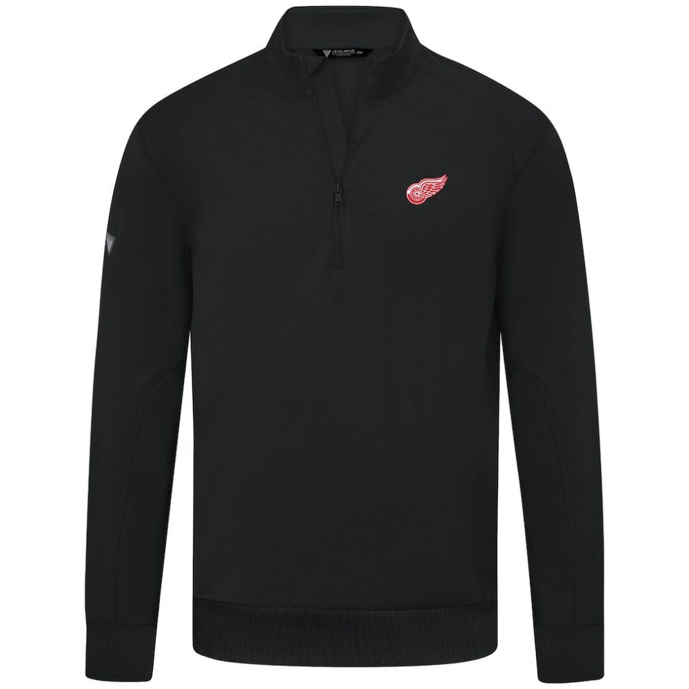 Detroit Red Wings Levelwear Upright Tri-Blend Quarter-Zip Pullover Sale