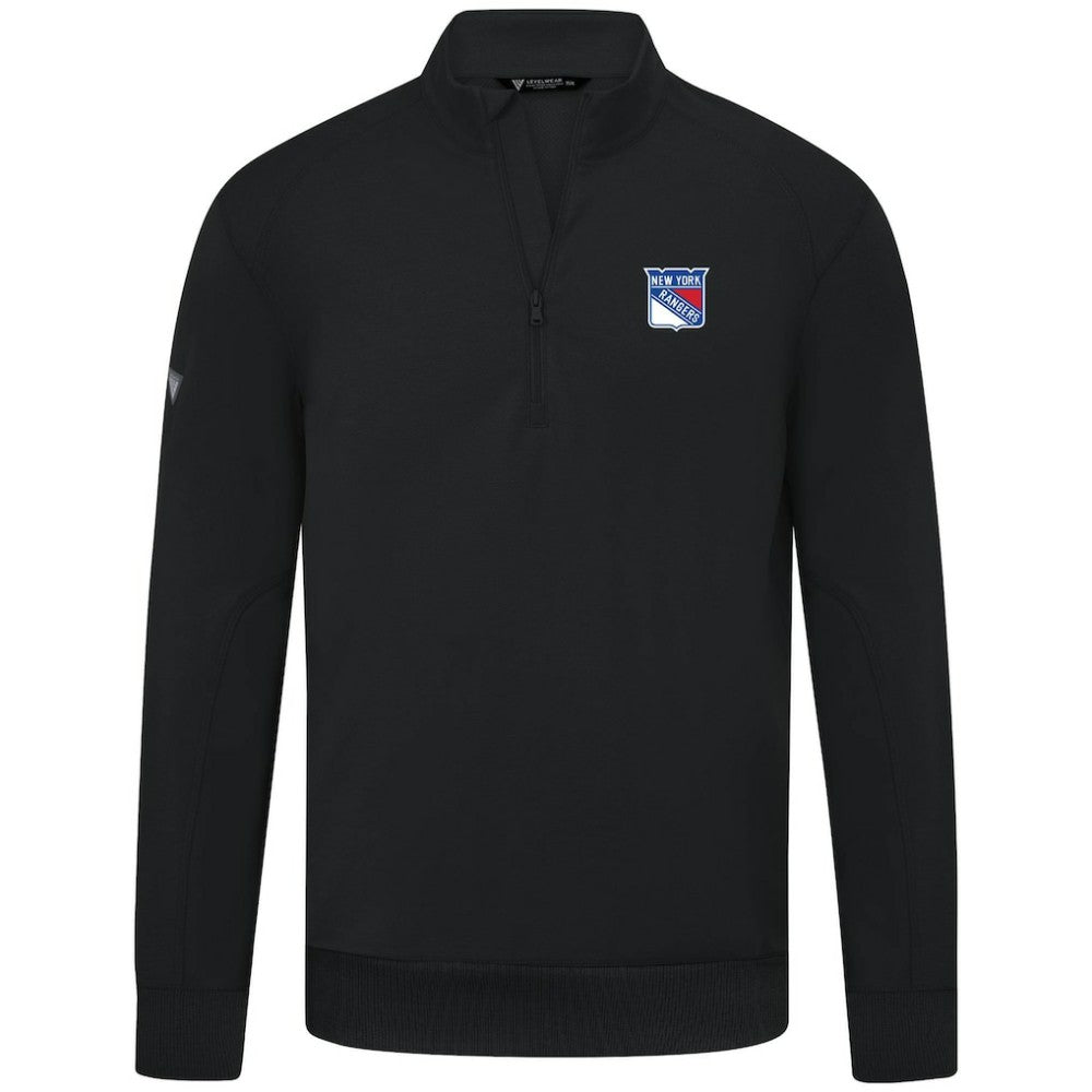 New York Rangers Levelwear Upright Tri-Blend Quarter-Zip Pullover On Sale