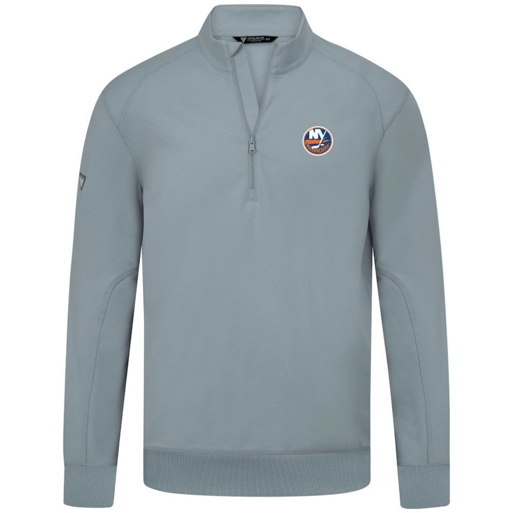 New York Islanders Levelwear Upright Tri-Blend Quarter-Zip Pullover On Sale