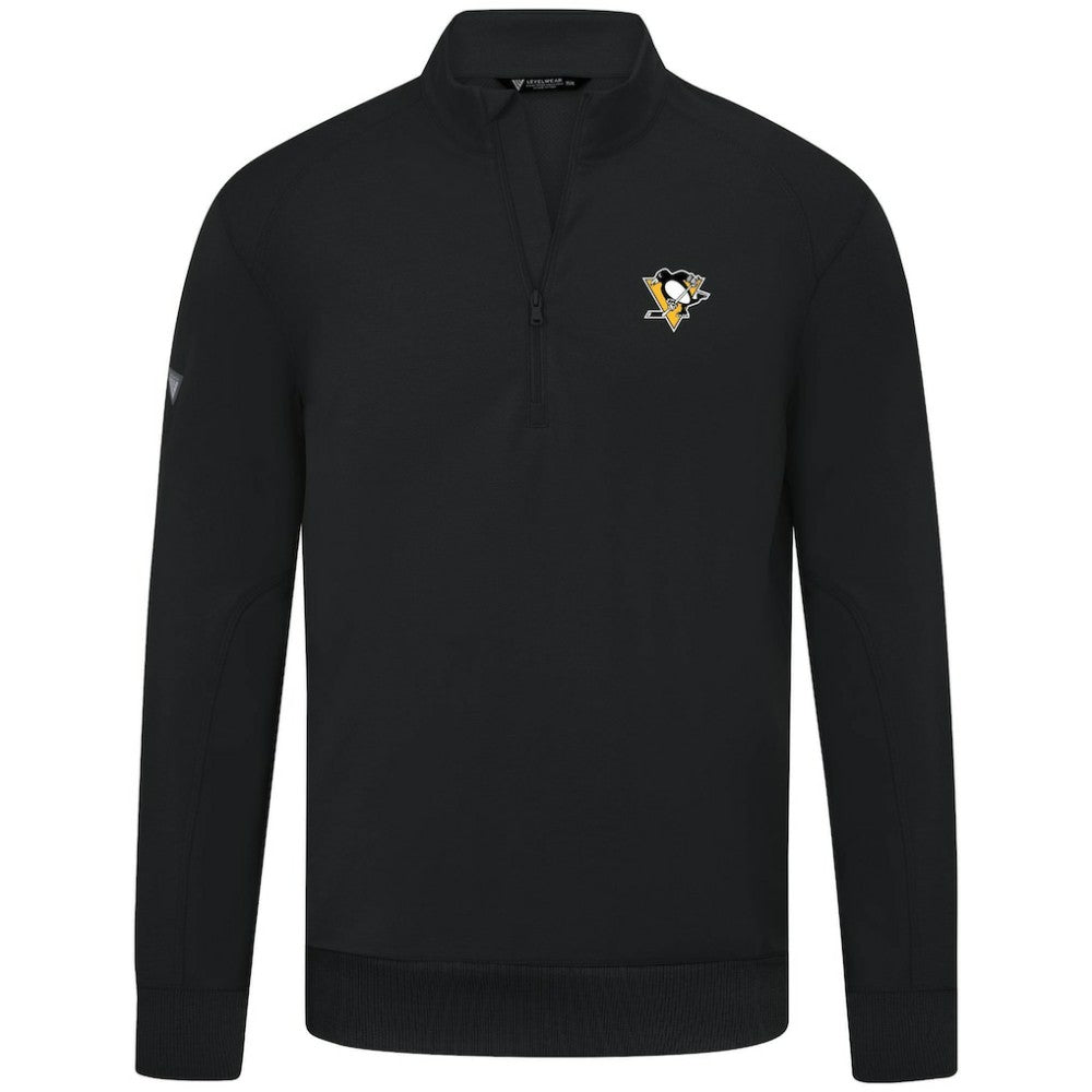 Pittsburgh Penguins Levelwear Upright Tri-Blend Quarter-Zip Pullover For Sale