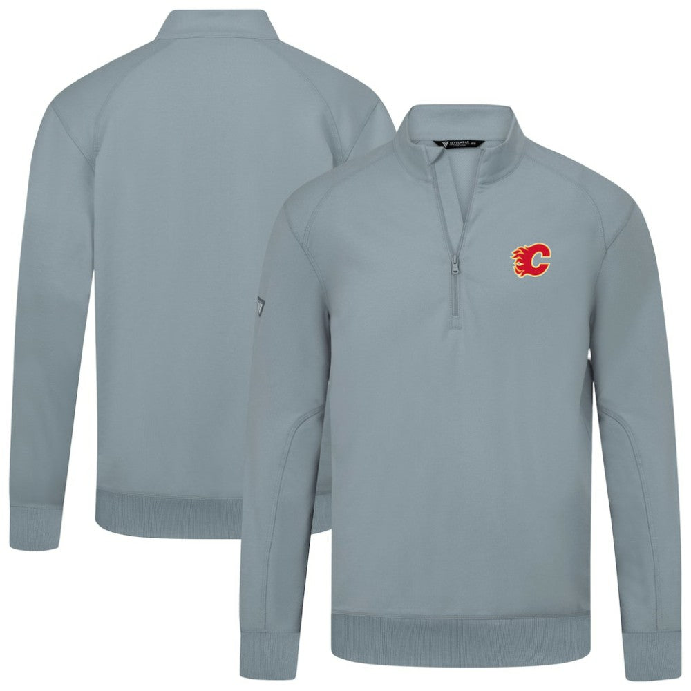 Calgary Flames Levelwear Upright Tri-Blend Quarter-Zip Pullover For Sale