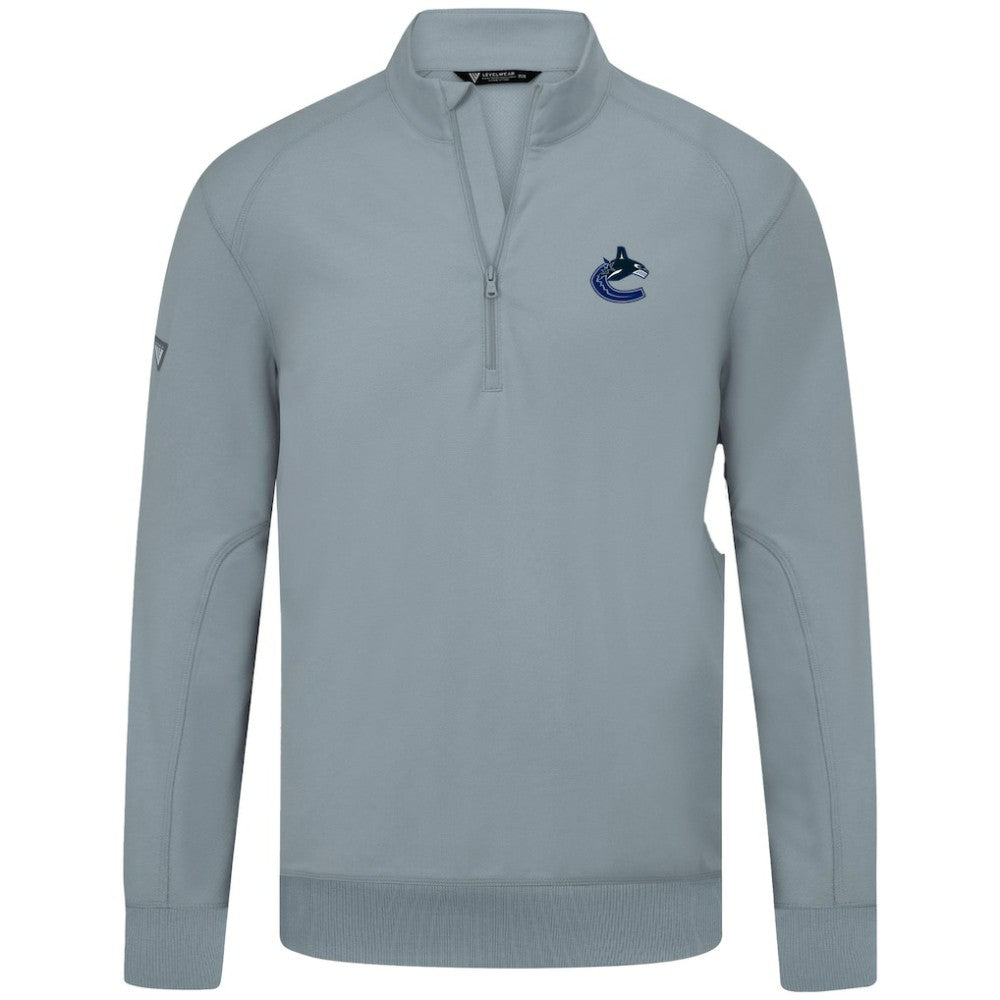 Vancouver Canucks Levelwear Upright Tri-Blend Quarter-Zip Pullover Sale