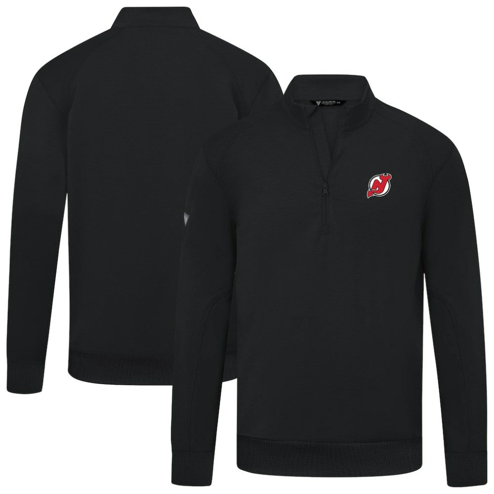 New Jersey Devils Levelwear Upright Tri-Blend Quarter-Zip Pullover On Sale