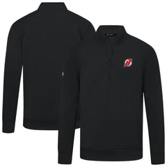 New Jersey Devils Levelwear Upright Tri-Blend Quarter-Zip Pullover On Sale