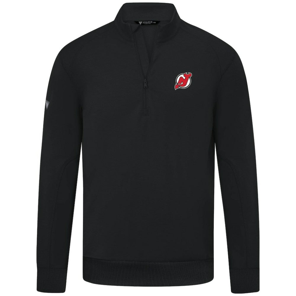 New Jersey Devils Levelwear Upright Tri-Blend Quarter-Zip Pullover On Sale