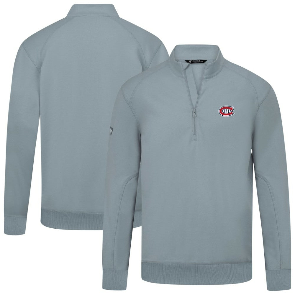 Montreal Canadiens Levelwear Upright Tri-Blend Quarter-Zip Pullover On Sale