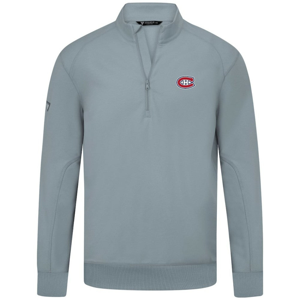 Montreal Canadiens Levelwear Upright Tri-Blend Quarter-Zip Pullover On Sale