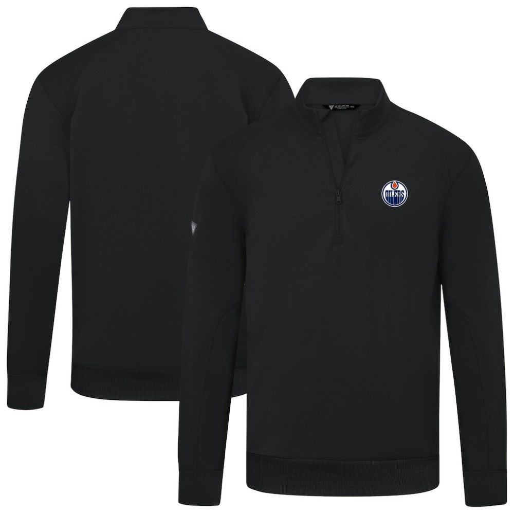 Edmonton Oilers Levelwear Upright Tri-Blend Quarter-Zip Pullover Online