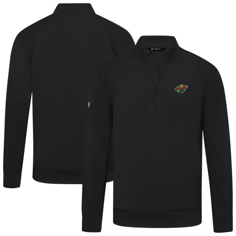 Minnesota Wild Levelwear Upright Tri-Blend Quarter-Zip Pullover Outlet