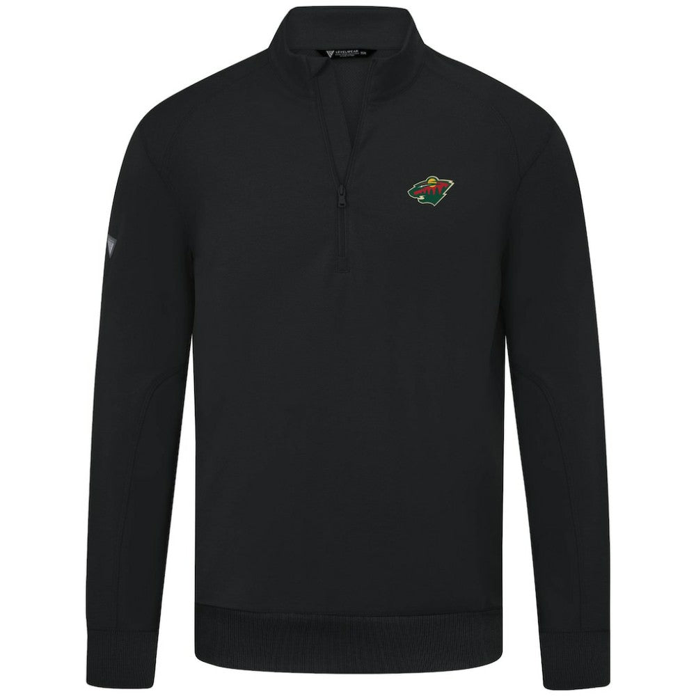 Minnesota Wild Levelwear Upright Tri-Blend Quarter-Zip Pullover Outlet