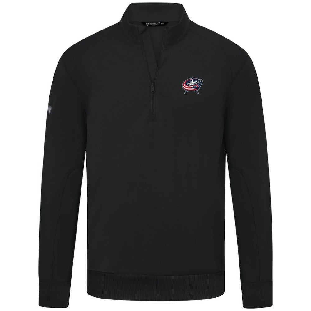 Columbus Blue Jackets Levelwear Upright Tri-Blend Quarter-Zip Pullover Discount