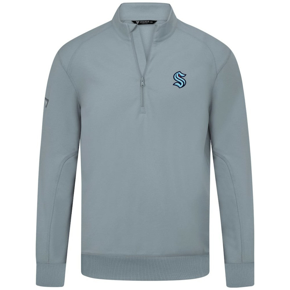 Seattle Kraken Levelwear Upright Tri-Blend Quarter-Zip Pullover For Sale