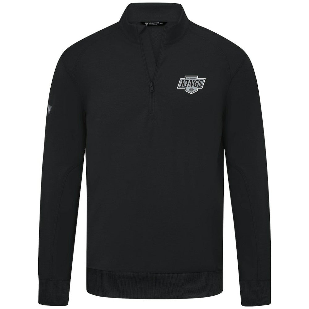 Los Angeles Kings Levelwear Upright Tri-Blend Quarter-Zip Pullover On Sale