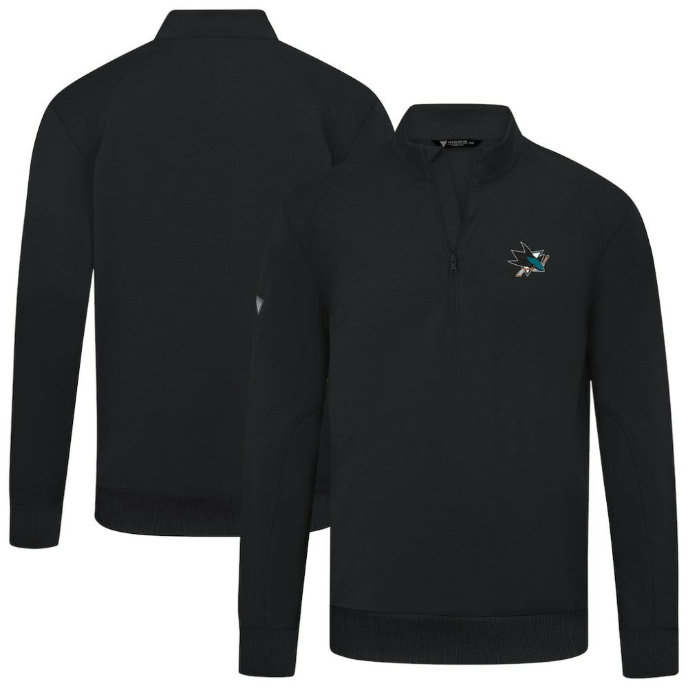 San Jose Sharks Levelwear Upright Tri-Blend Quarter-Zip Pullover On Sale