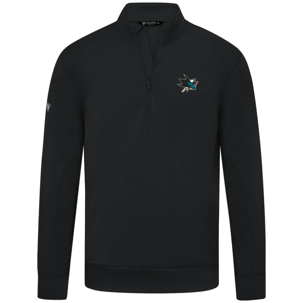 San Jose Sharks Levelwear Upright Tri-Blend Quarter-Zip Pullover On Sale