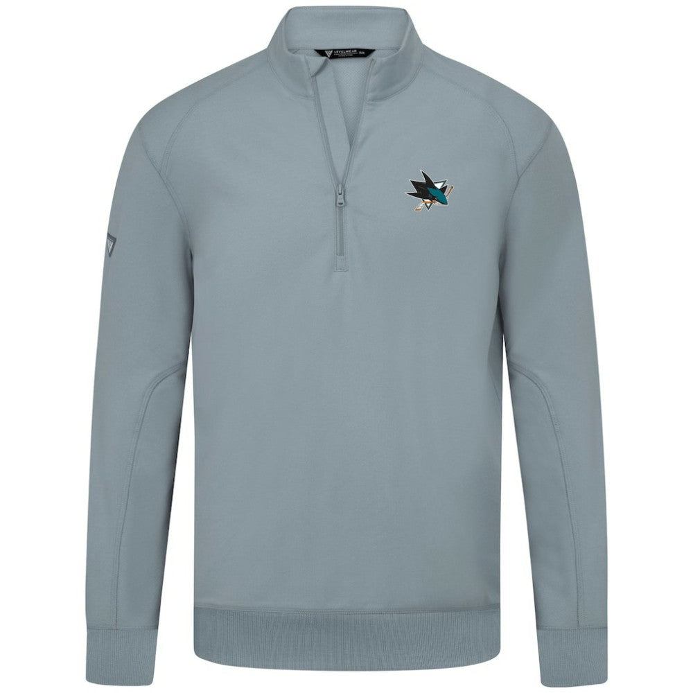 San Jose Sharks Levelwear Upright Tri-Blend Quarter-Zip Pullover On Sale