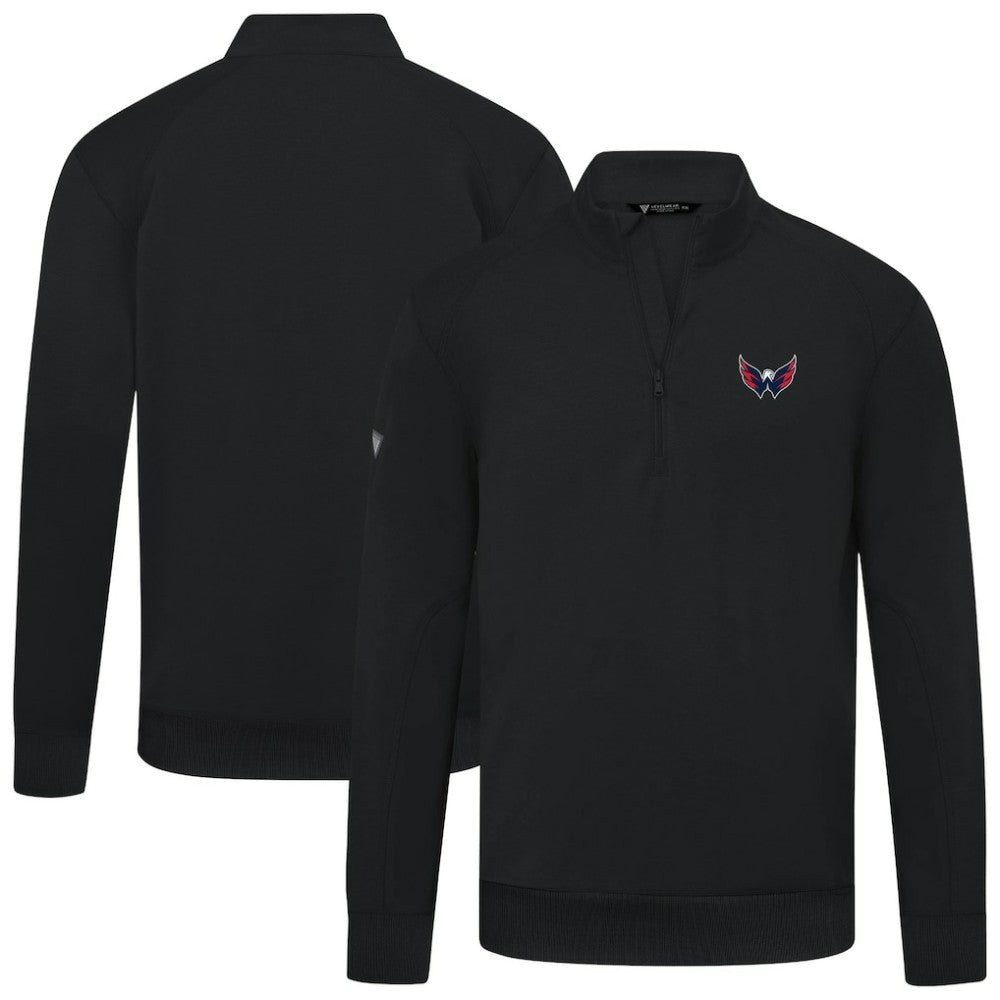 Washington Capitals Levelwear Upright Tri-Blend Quarter-Zip Pullover On Sale