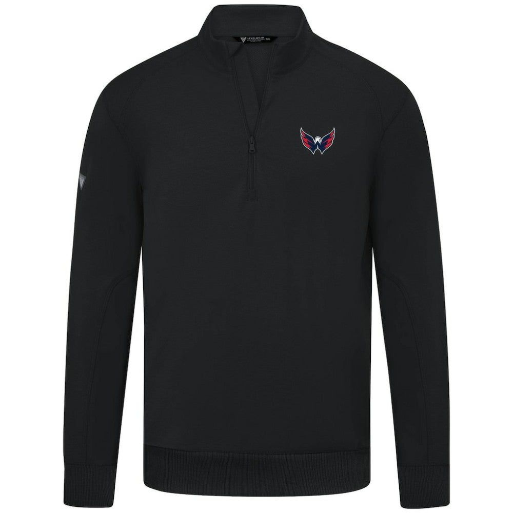Washington Capitals Levelwear Upright Tri-Blend Quarter-Zip Pullover On Sale