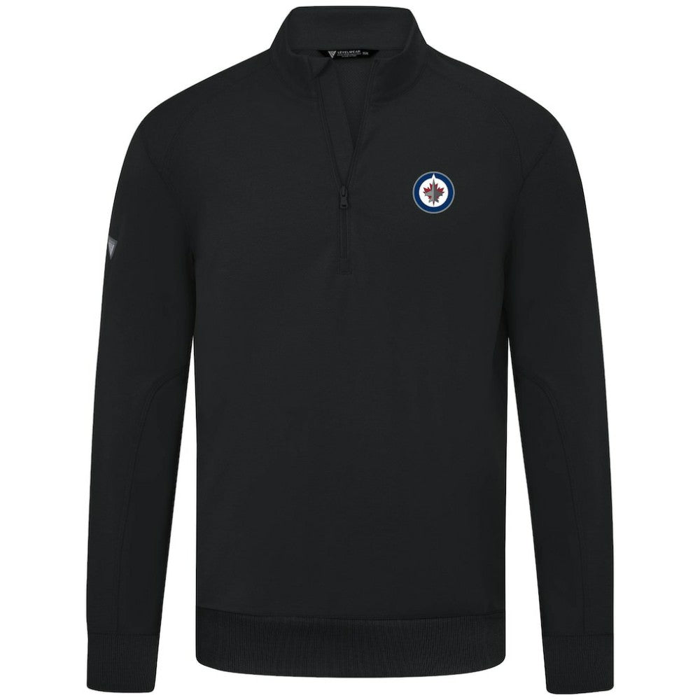 Winnipeg Jets Levelwear Upright Tri-Blend Quarter-Zip Pullover Outlet