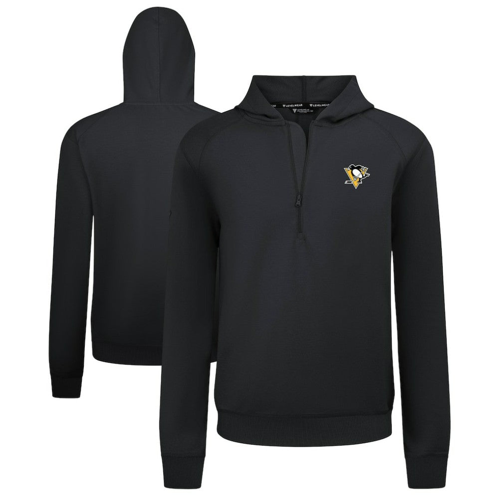 Pittsburgh Penguins Levelwear Technic Quarter-Zip Pullover Hoodie On Sale