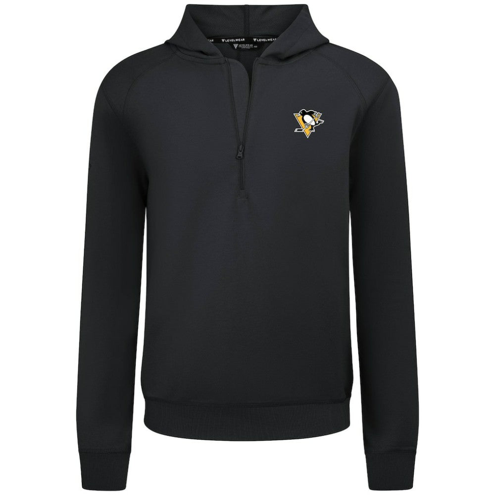 Pittsburgh Penguins Levelwear Technic Quarter-Zip Pullover Hoodie On Sale