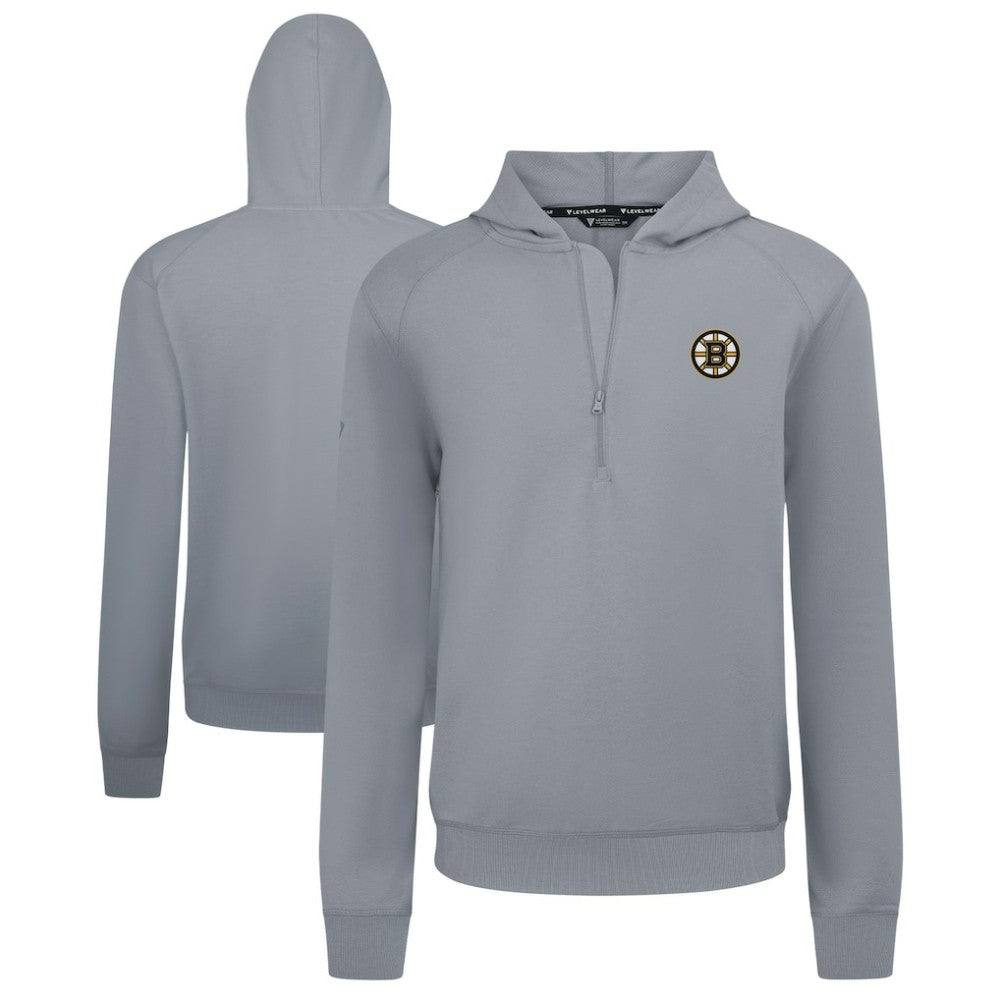 Boston Bruins Levelwear Technic Quarter-Zip Pullover Hoodie For Sale
