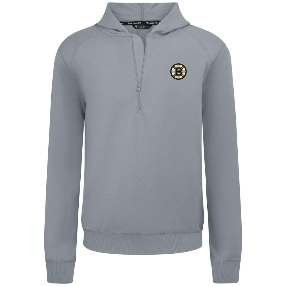 Boston Bruins Levelwear Technic Quarter-Zip Pullover Hoodie For Sale