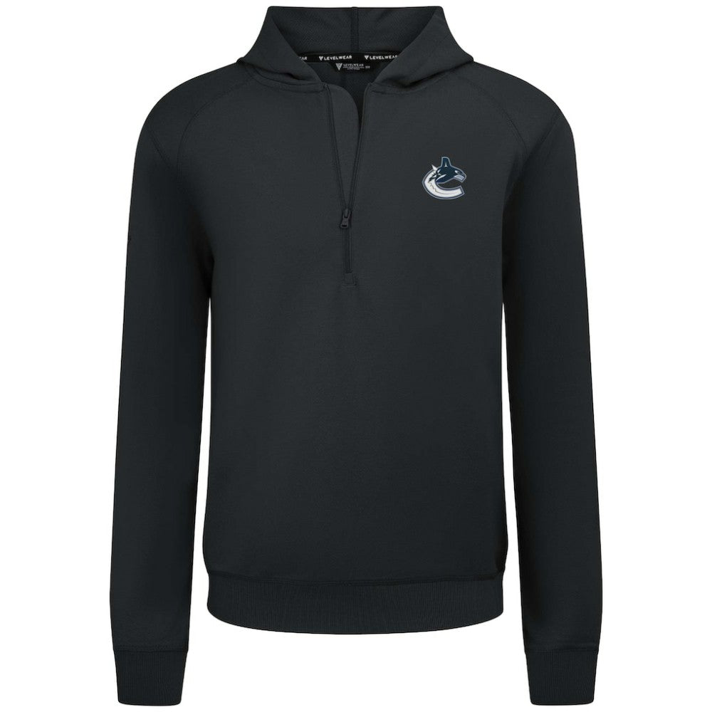 Vancouver Canucks Levelwear Technic Quarter-Zip Pullover Hoodie On Sale