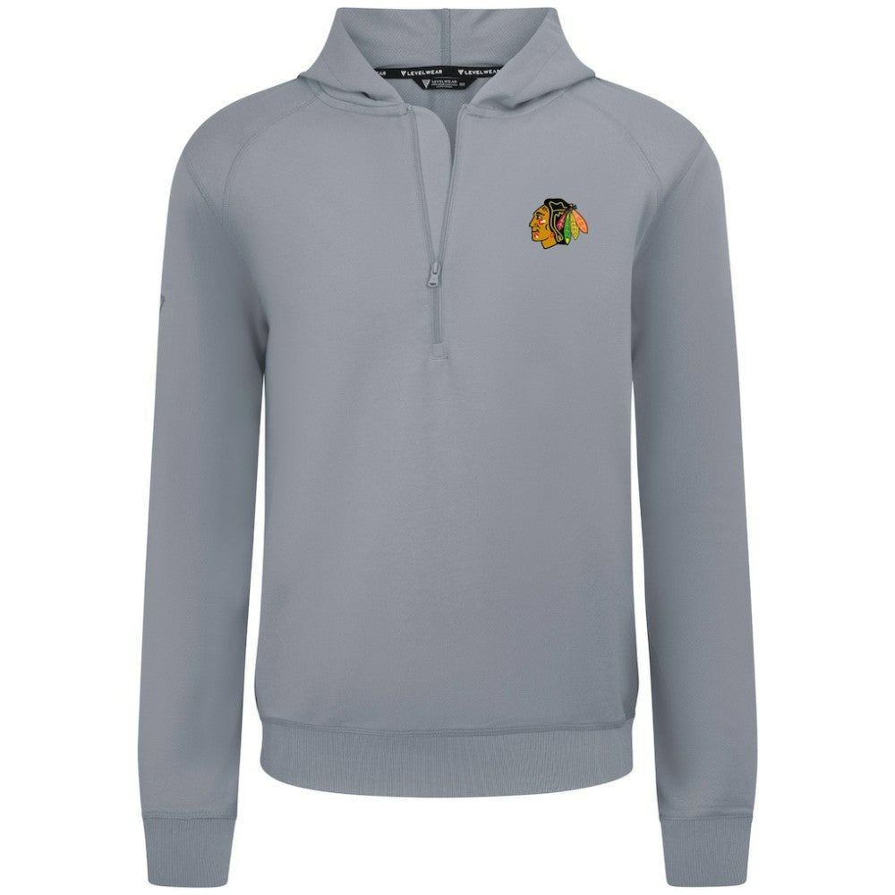 Chicago Blackhawks Levelwear Technic Quarter-Zip Pullover Hoodie On Sale