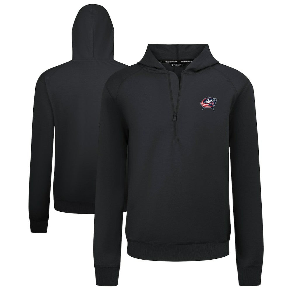 Columbus Blue Jackets Levelwear Technic Quarter-Zip Pullover Hoodie Outlet