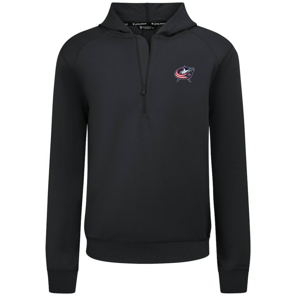 Columbus Blue Jackets Levelwear Technic Quarter-Zip Pullover Hoodie Outlet