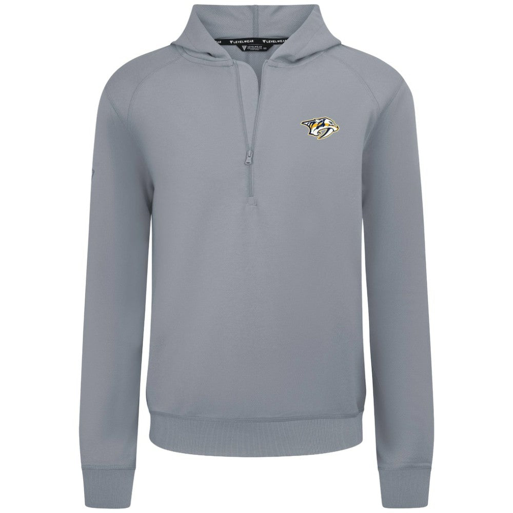 Nashville Predators Levelwear Technic Quarter-Zip Pullover Hoodie On Sale