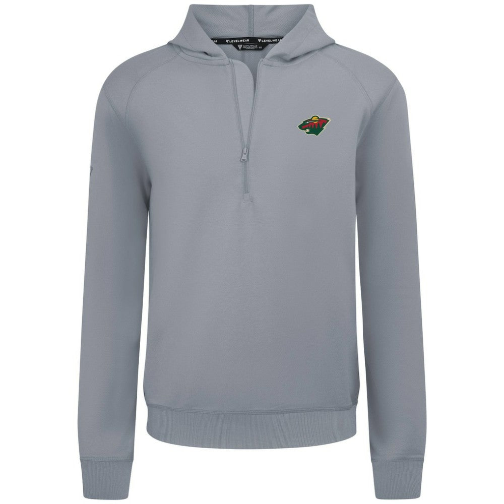 Minnesota Wild Levelwear Technic Quarter-Zip Pullover Hoodie For Sale
