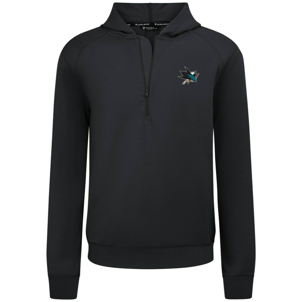 San Jose Sharks Levelwear Technic Quarter-Zip Pullover Hoodie On Sale
