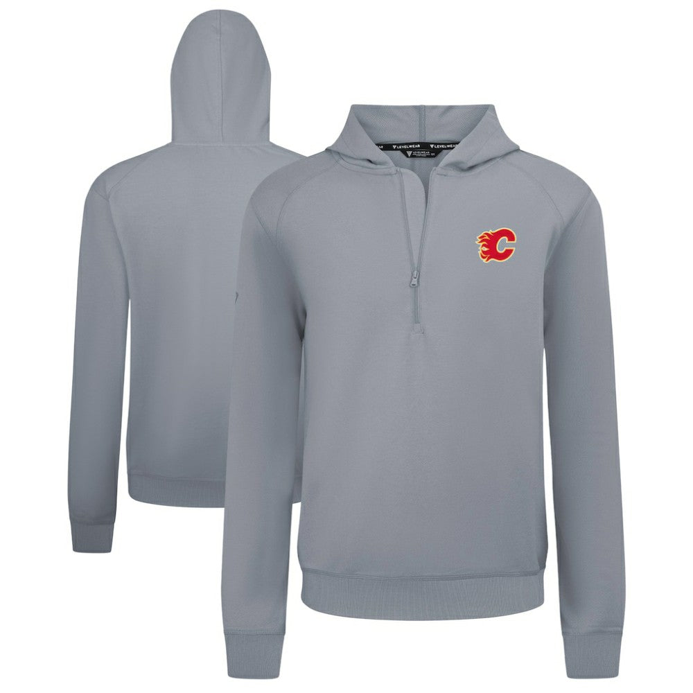 Calgary Flames Levelwear Technic Quarter-Zip Pullover Hoodie Sale